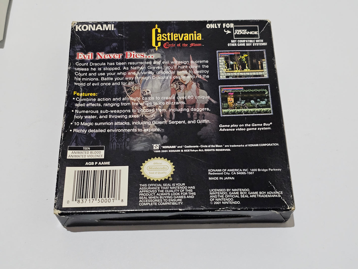 Castlevania Circle of the moon Completo (CiB) Nintendo Game Boy Advance
