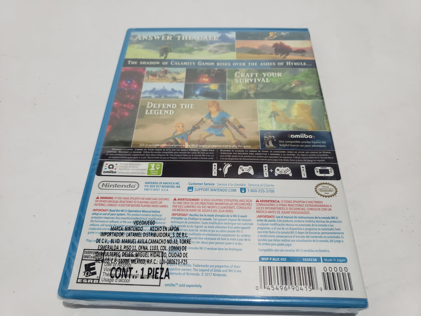 Zelda Breath of the Wild 1ra Edición (Error Impresíon) Nuevo / Sellado Nintendo Wii U