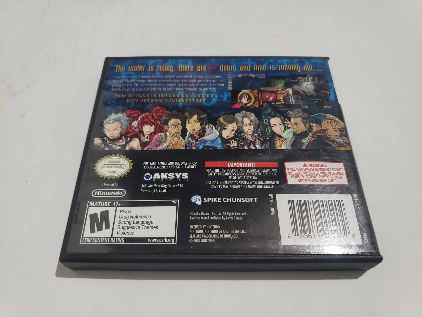 999: 9 Hours, 9 Persons, 9 Doors Completo (CiB) Nintendo DS