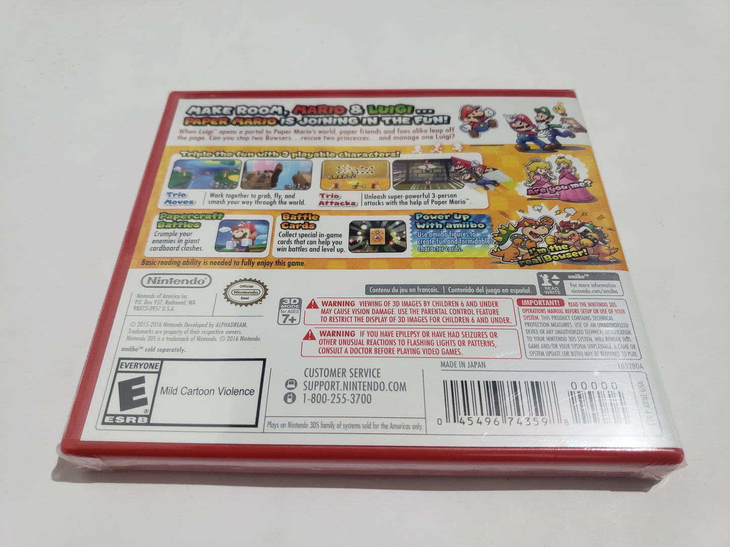 Mario and Luigi Paper Jam Nuevo / Sellado Nintendo 3DS