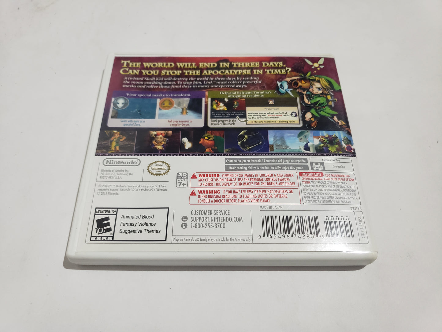 Zelda Majoras Mask 3D Completo (CiB) Nintendo 3DS