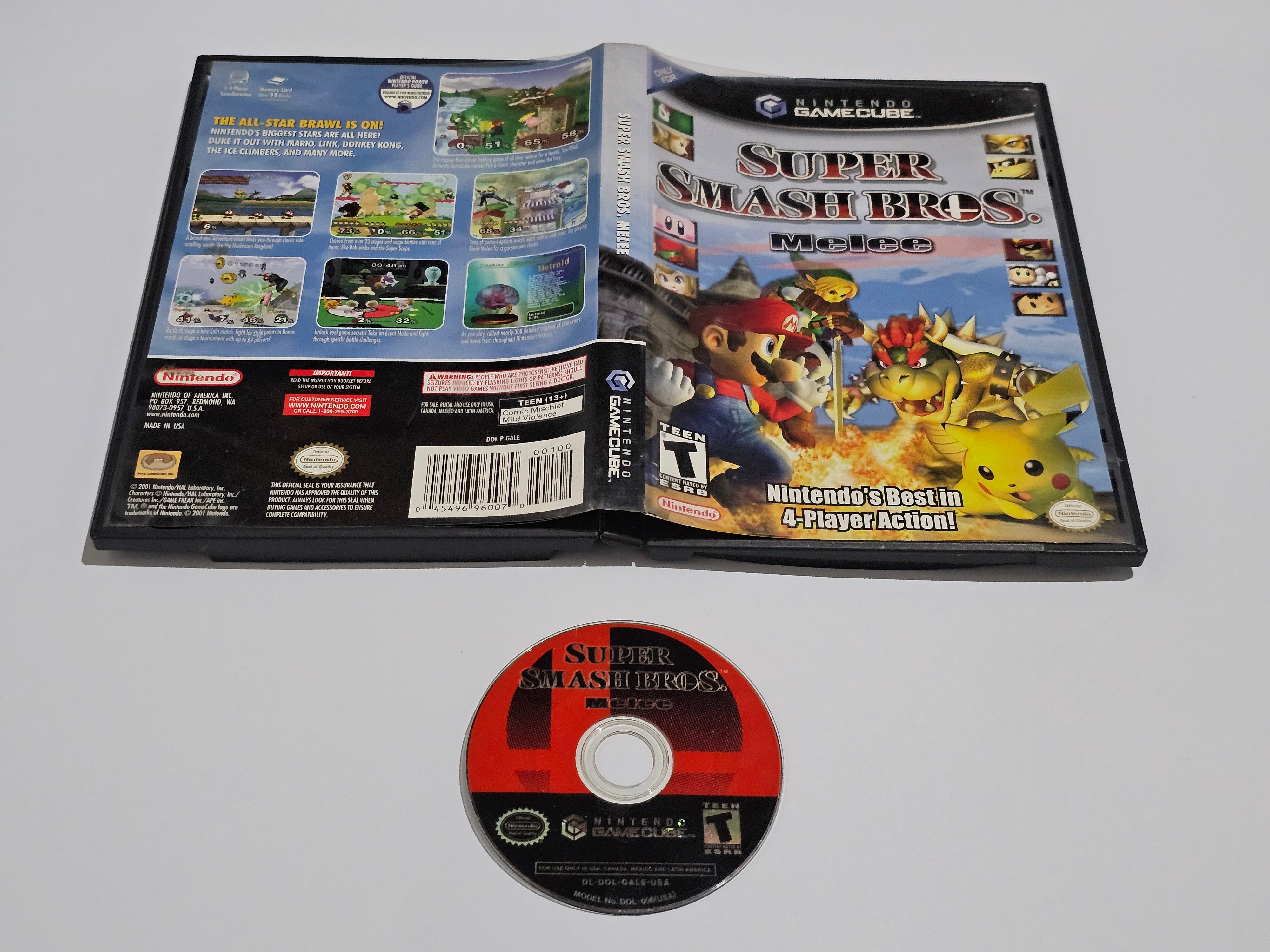 Super Smash Bros Melee GameCube (No Manual) 2024 -Tested-