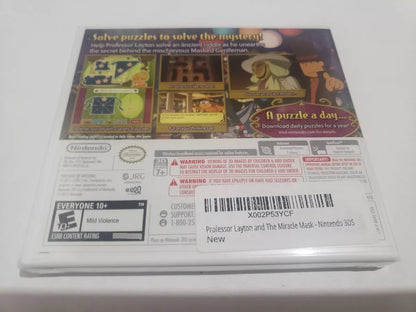 Professor Layton and the Miracle Mask Nuevo / Sellado Nintendo 3DS