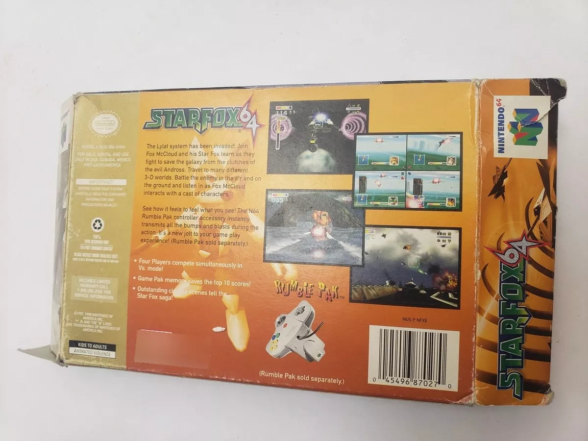 Star Fox 64 (Players Choice) Completo (CiB) Nintendo 64